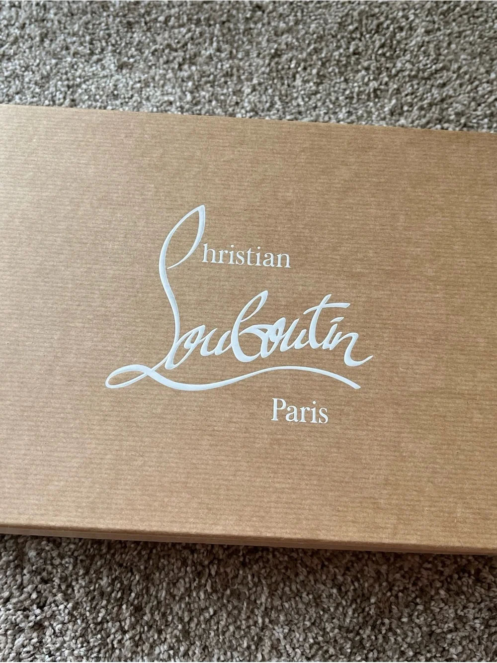Authentic Christian Louboutin Silver Clear sandal heel